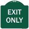Signmission Designer Series Sign-Exit Only, Green & White Heavy-Gauge Aluminum Sign, 18" H, 18" L, GW-1818-9976 A-DES-GW-1818-9976 - alternate 1
